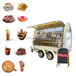 Ice Cream Coffee Cafe Hot Dog Cart Supplier Colorful Street China Mobile Kitchen Cheap Bar Mobile Restaurant Cooking N/A