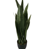 Plante artificielle en plastique de style nordique, Sansevieria en pot, pour la décoration de la maison, Noël et Nouvel An
