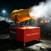 Canon à brouillard haute performance pour la construction de viaducs de TGV, portée de 60 m pour le pulvérisation de poussière lors du forage des fondations de quais, avec portée étendue