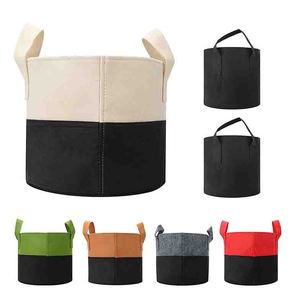 Sac de plantation en tissu non tissé en feutre noir végétal durable et écologique pour le stockage mural - Product Image 6