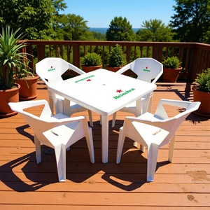 <b>Plastic</b> Shell Chair 80cm High Outdoor Garden Chair White Contemporary Design Adult Use - Product Image 3