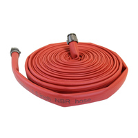 Selang Karet Fleksibel Anti Api SL SL-NBR NBR Double Jacket 50MM (2") untuk Pemadam Kebakaran 0.8-2.5 MPa Air/Busa Putih/Merah/Hitam