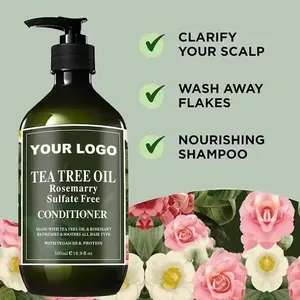 Champú y Acondicionador Natural para el Crecimiento del Cabello de Marca Privada, Sin Sulfatos, Orgánico, con Menta y Árbol de Té, Anticaspa para Hombres - Product Image 6