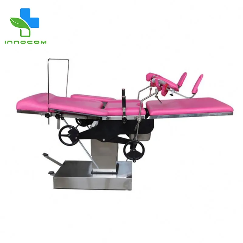 Hospital Multifunction Gynecology Labor And Delivery Bed,Delivery Room Manual Obstetric Table