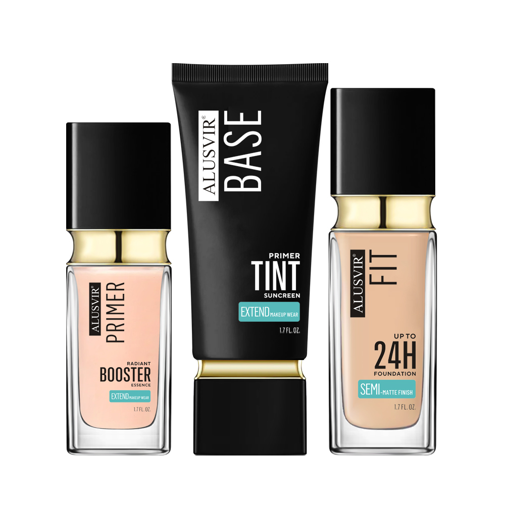 Korean Cosmetics Best Skin Glow Primer Face Serum 3 in 1 Tint Makeup Base Liquid Foundation Make up Set Products With Spf 30