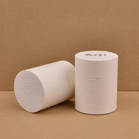 Emballage en tube de papier personnalisé écologique avec couvercle, conteneur rond en papier texturé de luxe de qualité supérieure avec logo en feuille d'or