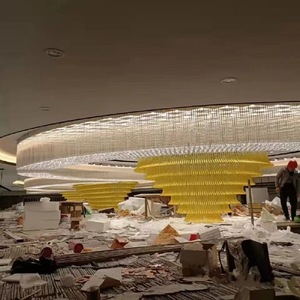 Custom Adjustable Crystal Art Chandelier for Luxury Hotel Lobby and Sales <strong>Office</strong>; High-end Unique <strong>Lighting</strong> <strong>Fixture</strong> 5kg - Product Image 5