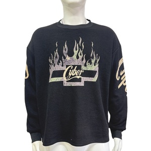 OEM nero bianco Waffle in maglia <span class=keywords><strong>termica</strong></span> manica lunga da uomo girocollo T-shirt in cotone oversize Fit - Product Image 1