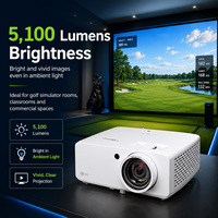 Projecteur laser à courte focale Optoma ZK521ST 5100 lumens 4K UHD pour simulateur de golf, usage commercial, éducatif et professionnel
