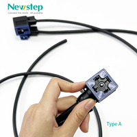 Connecteur de solénoïde pré-moulé Newstep DT06-2S-06 DIN 43650A PUR/PVC 2M IP67 étanche, fiche femelle en cuivre plaqué or