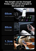 USB-C 3A Schnellladung Einziehbares Spiralkabel für Autoladegerät mit Geflochtener Nylon-Ummantelung Reiner Kupferleiter für CarPlay iPhone