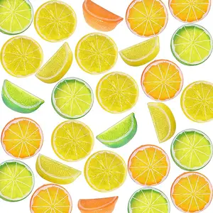 2023 vendita calda fette di limone artificiale blocchi festa cucina decorazione di nozze simulato Faux limone fette di Lime