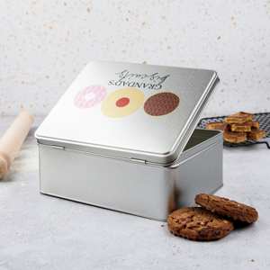 Emballage personnalisé pour biscuits et gâteaux, boîte rectangulaire en fer-blanc à motifs - Product Image 4