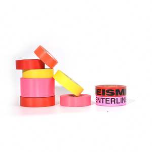 مخصص OEM مزدوج الوجهين 2 بوصة شريط بولي كلوريد الفينيل غير لاصق مقاوم للماء شعار وضع اللاصق وردي أبيض استخدام آمن - Product Image 4