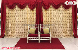 ฉากหลังเวทีที่ทันสมัยสวยงามสีสันสดใสสไตล์ซาริของตกแต่งงานแต่งงานสำหรับงานอีเว้นท์ - Product Image 5