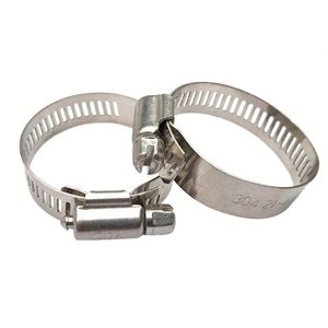 Steel Stepless Small <b>O</b> Type <b>Clip</b> Crimp Pinch Cinch Ring <b>Clip</b> Double 2 Ears Hose Clamp for High Pressure Tube - Product Image 1