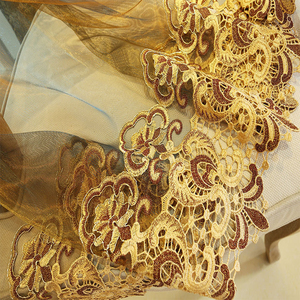 <span class=keywords><strong>Rideaux</strong></span> européens modernes en cuir doré <span class=keywords><strong>Rideaux</strong></span> finis brodés solubles dans l'eau <span class=keywords><strong>Rideaux</strong></span> de salon et de <span class=keywords><strong>chambre</strong></span> à coucher - Product Image 5