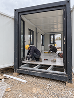 Maison conteneur moderne à deux chambres, maison préfabriquée modulaire de luxe pour petite famille