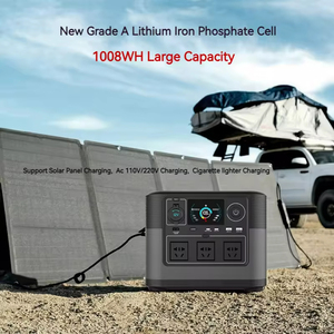 Available in Stock 1200W 1000WH RV <b>Camping</b> Portable Power Station 1000WH Outdoor Backup Solar Power <b>Generator</b> 120W Foldable Sola - Product Image 6