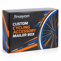 Boîte d'expédition en carton ondulé personnalisée pour accessoires de cyclisme, finition brillante, impression CMYK recto-verso pour emballage e-commerce