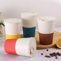 Bouteilles réutilisables de qualité alimentaire éco-neutres Tasse à café | Tasse en plastique Isolation thermique Applicable Couleurs esthétiques Passe au lave-vaisselle