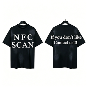 Hot Sale Design Wholesale 100% Cotton 240 Grams NFC Series Luxurious Men's T-Shirts Oversized High Quality Cotton Clothing - Product Image 5