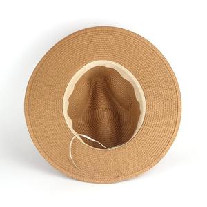 <span class=keywords><strong>Sombrero</strong></span> de Sol de Verano para Mujer/<span class=keywords><strong>Hombre</strong></span>, Ala Ancha, Estilo Fedora, para Playa, Fiesta al Aire Libre, con Cinta de Cuerda de Hierba Natural, Casual, para Viaje, <span class=keywords><strong>Precio</strong></span> de Fábrica - Product Image 3