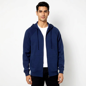 Nouveau sweat à capuche pour homme, mode automne-hiver, manches longues, fermeture éclair, couleur unie, décontracté, polaire épais, chaud, décontracté - Product Image 1
