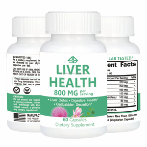 Suplemento Herbal Natural OEM para la Salud Inmunológica de Adultos, con Cardo Mariano, Semilla de Uva y Cúrcuma, 60 Cápsulas - Product Image 1