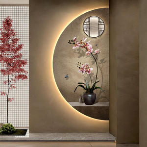 Modern Decorative Painting Creative Plum Blossom Led <strong>Light</strong> Mural Premium Luxury Corridor Aisle Wall Art <strong>Canvas</strong> <strong>Digital</strong> - Product Image 3