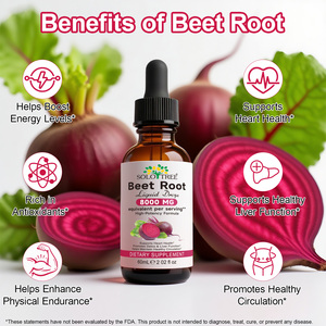 SOLOTREE 8000毫克新鲜甜菜根提取物液体红甜菜补充有机甜菜根液体滴肝心脏健康支持 - Product Image 3