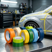 Ruban de masquage acrylique jaune-vert résistant aux hautes températures, activé par l'eau, pour peintres automobiles et scellage de sacs