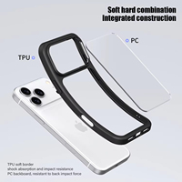 Coque de téléphone transparente en TPU+PC pour iPhone 17 Pro Max, protection antichoc avec protection contre les chutes, emballage OPP