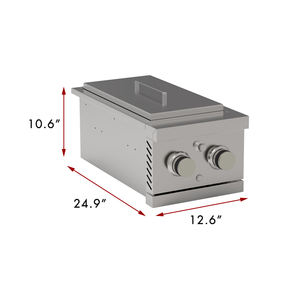Bbq Island Stainless Rust Free Propane Natural <strong>Gas</strong> <strong>Barbecue</strong> <strong>Gas</strong> Side Burner for <strong>UK</strong> - Product Image 6