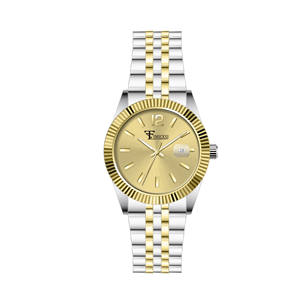 Reloj unisex de metal simple con indicador de fecha - Product Image 4