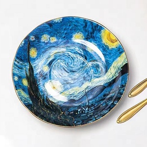 Juego de Tazas de Café y Té de Porcelana Fina con Diseño de la Noche Estrellada de Van Gogh, 15 Piezas, Estilo Europeo Clásico, con Tetera, Azucarera y Jarra para Crema - Product Image 4