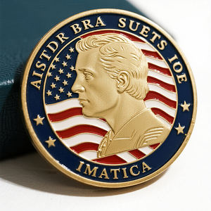 Moneda de Metal Conmemorativa Personalizada con Logotipo del Fabricante, Monedas de Oro de Recuerdo con Caja de Terciopelo - Product Image 2