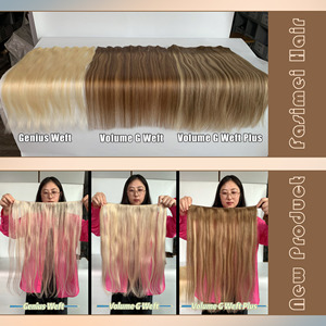 Nuove Extension di Capelli Umani al 100% Vergini, Morbidi <span class=keywords><strong>e</strong></span> Sottili, Europei, Brasiliani, Russi, Effetto Invisibile, Genius Weft, Capelli Naturali - Product Image 6
