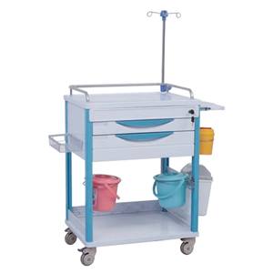 उच्च गुणवत्ता वाली चिकित्सा उपयोगिता कार्ट अल्ट्रा-शांत कैस्टर मोबाइल जलसेक गाड़ी 4 इंजेक्शन ट्रॉली - Product Image 1