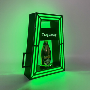 Range-bouteilles lumineux à LED rectangulaire AC 85-265V avec lumière verte pour l'affichage du champagne et des spiritueux - Product Image 2