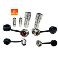 Connecteur rapide femelle BEXKOM BK-WP-001 en TPU, assemblage de câbles IP68 plaqué or, verrouillage par vis push-pull, faible MOQ