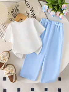 Vêtements pour enfants, commerce extérieur transfrontalier, automne-hiver, nouveau <span class=keywords><strong>t</strong></span>-<span class=keywords><strong>shirt</strong></span> en coton <span class=keywords><strong>blanc</strong></span> pour enfants, shorts, ensemble de vêtements pour bébé, résistant aux <span class=keywords><strong>UV</strong></span> - Product Image 5