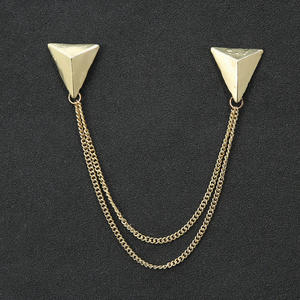 Vintage Moda Avião Tesoura Forma Homens Longa Cadeia Broches Terno dos homens Vestuário Acessórios Ornamento Broche Decorativo Pin - Product Image 5