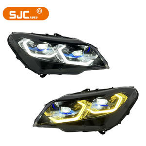 Accessori Auto SJC Fari Anteriori per <span class=keywords><strong>BMW</strong></span> <span class=keywords><strong>Z4</strong></span> <span class=keywords><strong>E89</strong></span> 2009-2016 Nuovo Aggiornamento Gruppo Faro a LED Luci Anteriori DRL Bicolore - Product Image 1