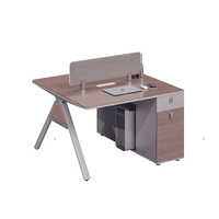 Poste de travail modulaire pour bureau ouvert avec écran de séparation et armoire de rangement, mobilier de bureau commercial, table de travail exécutive