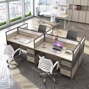 Moderno ufficio ergonomico divisorio schermo Multi-personale Multi-persona scrivania scrivania sedia combinazione per il posto di <span class=keywords><strong>lavoro</strong></span> - Product Image 2