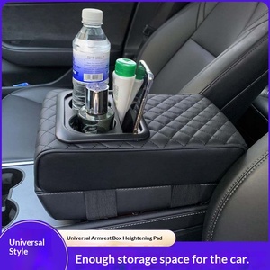 Chezhifu - Reposabrazos Acolchado de Cuero para Coche con Soporte para Codo y Portavasos, Modelo AC-2117A, Ajuste Estándar - Product Image 3