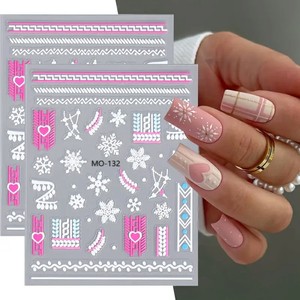 Fournitures pour ongles de noël autocollants auto-adhésifs pour ongles de flocon de neige autocollants d'art d'<span class=keywords><strong>ongle</strong></span> d'hiver en relief - Product Image 1