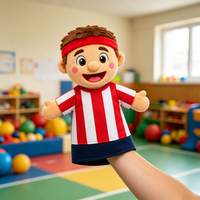 Marionnette de main humanoïde douce en coton PP, jouet de jeu de rôle, cadeau promotionnel OEM ODM pour enfants