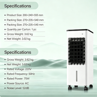 Refroidisseur d'air par évaporation verticale, en plastique ABS durable, grand volume d'air, mode vent naturel confortable, refroidissement domestique